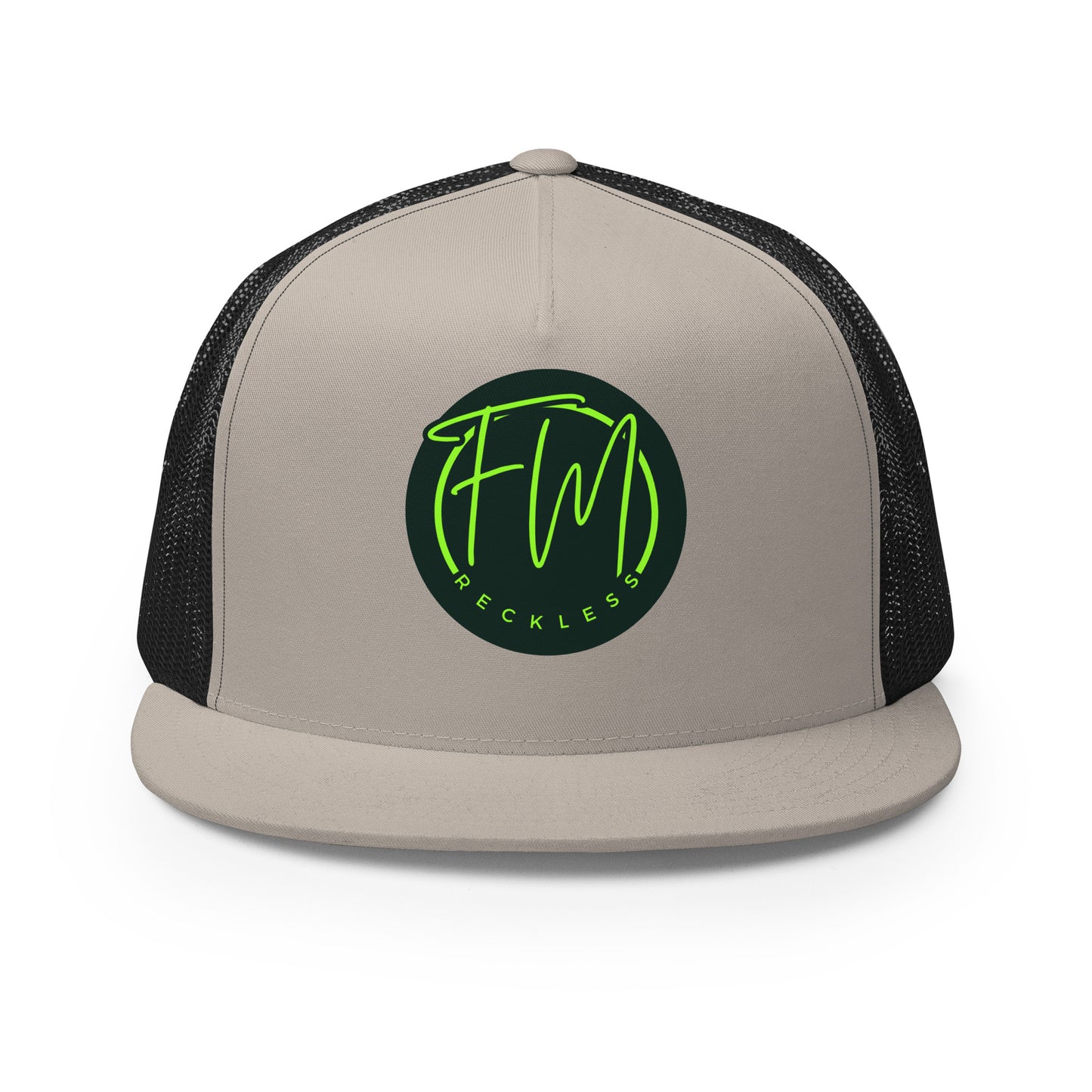 Rugged, breathable, and built for the wild.

The Black &amp; Greige Trucker Cap from FreelivdMafiia is a no-BS essential for rebels, anglers, and anyone living outside the lines. Featuring a bold logo embroidery, this two-tone cap blends&nbsp;outdoor grit with streetwear edge.

With a structured front, breathable mesh back, and adjustable snapback, it’s ready for long days in the sun, late nights on the road, and every reckless stop in between.