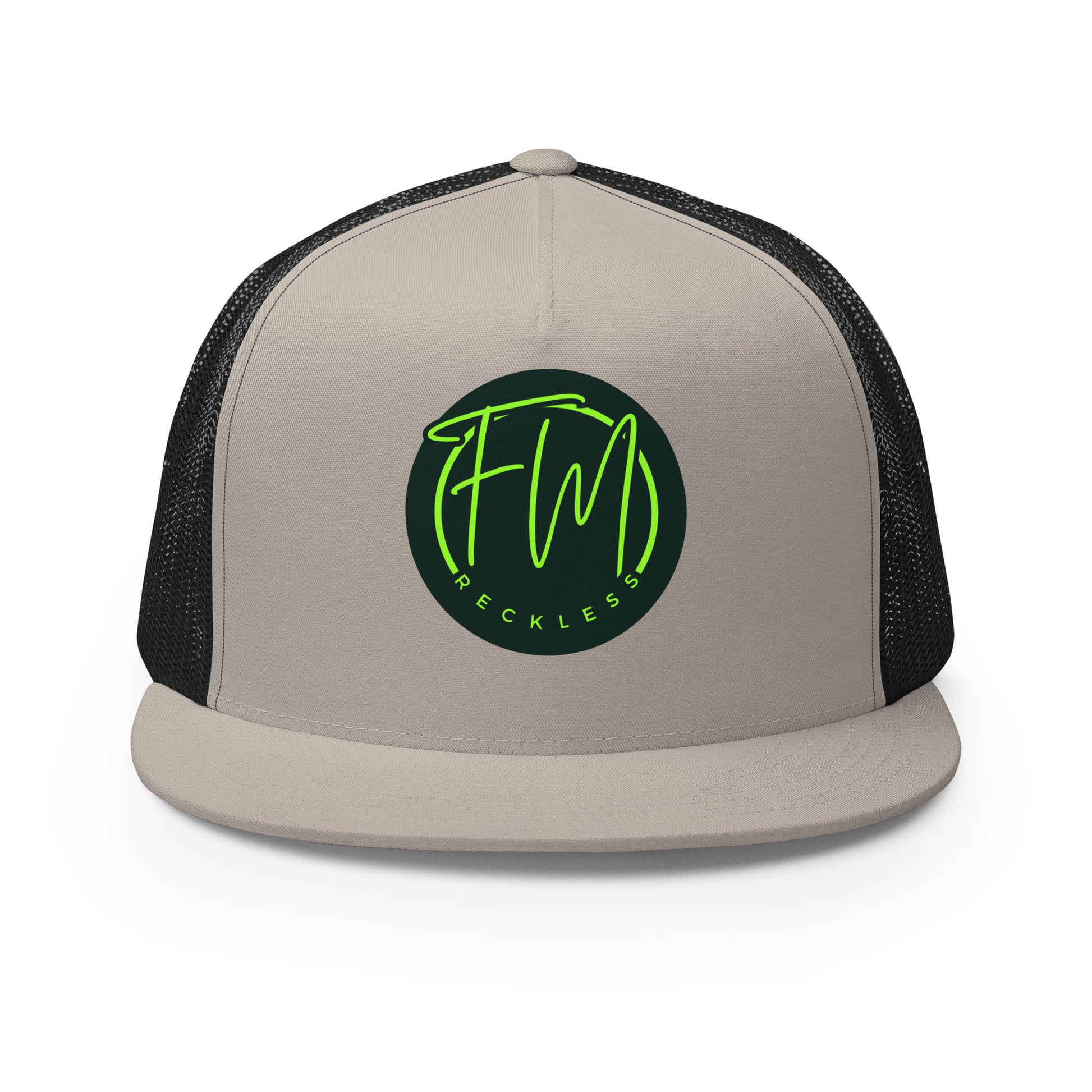 Rugged, breathable, and built for the wild.

The Black &amp; Greige Trucker Cap from FreelivdMafiia is a no-BS essential for rebels, anglers, and anyone living outside the lines. Featuring a bold logo embroidery, this two-tone cap blends&nbsp;outdoor grit with streetwear edge.

With a structured front, breathable mesh back, and adjustable snapback, it’s ready for long days in the sun, late nights on the road, and every reckless stop in between.