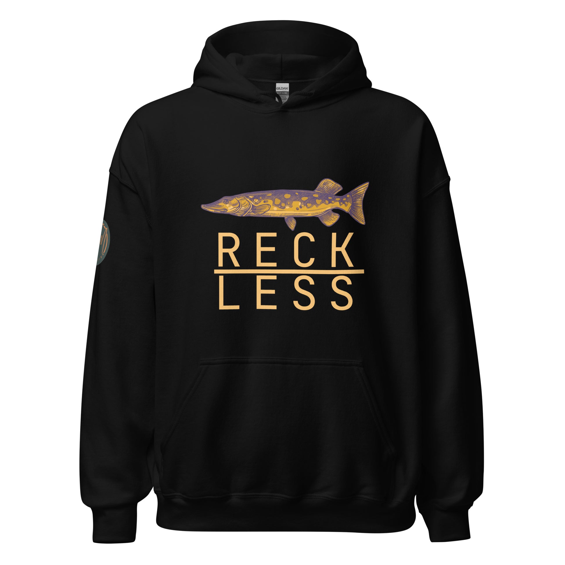 The Reckless Fishing Hoodie from Freelivd Mafiia brings attitude to the outdoors. With a bold fish graphic and the word "Reckless" stamped across the chest, this black hoodie is a statement piece for anglers, rebels, and anyone who doesn’t follow the rules.

Perfect for cold mornings on the water or long nights by the fire. Whether you're fishing offshore, in the backcountry, or just living loud — this hoodie fits the lifestyle.

Part of the FM Fishing Apparel Series – for those who live free and fish wild.