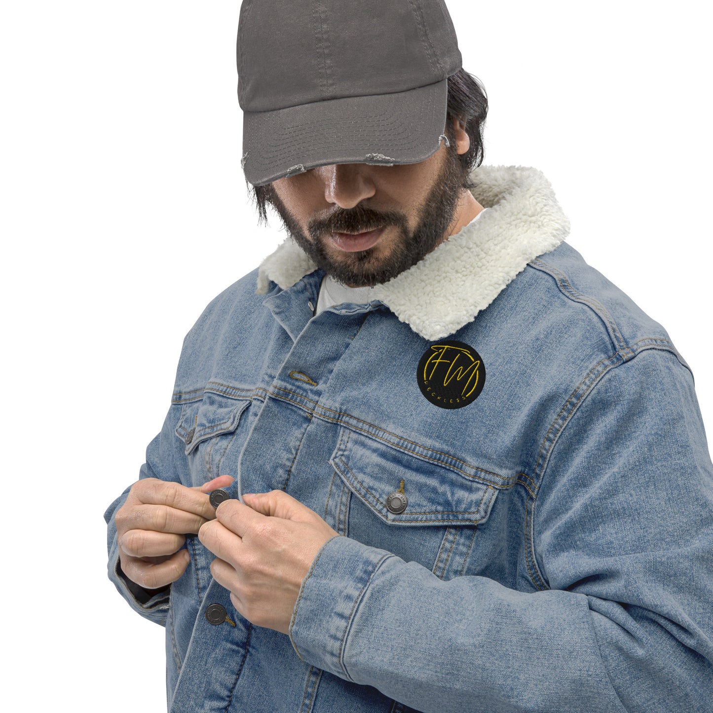 Be it the 90s or mid 2000s—a classic denim jacket never goes out of style, and now you don’t have to wait for the summer to roll around to wear one!

The Outlaw Denim Jacket – “Reckless” Edition by FreelivdMafiia brings heavy-duty attitude to cold-weather days. And also summer nights.

This jacket is lined with wool-like sherpa fabric that’s comfortable to wear and will keep you warm and snug. The lining is made of 100% recycled materials, including plastic bottles.