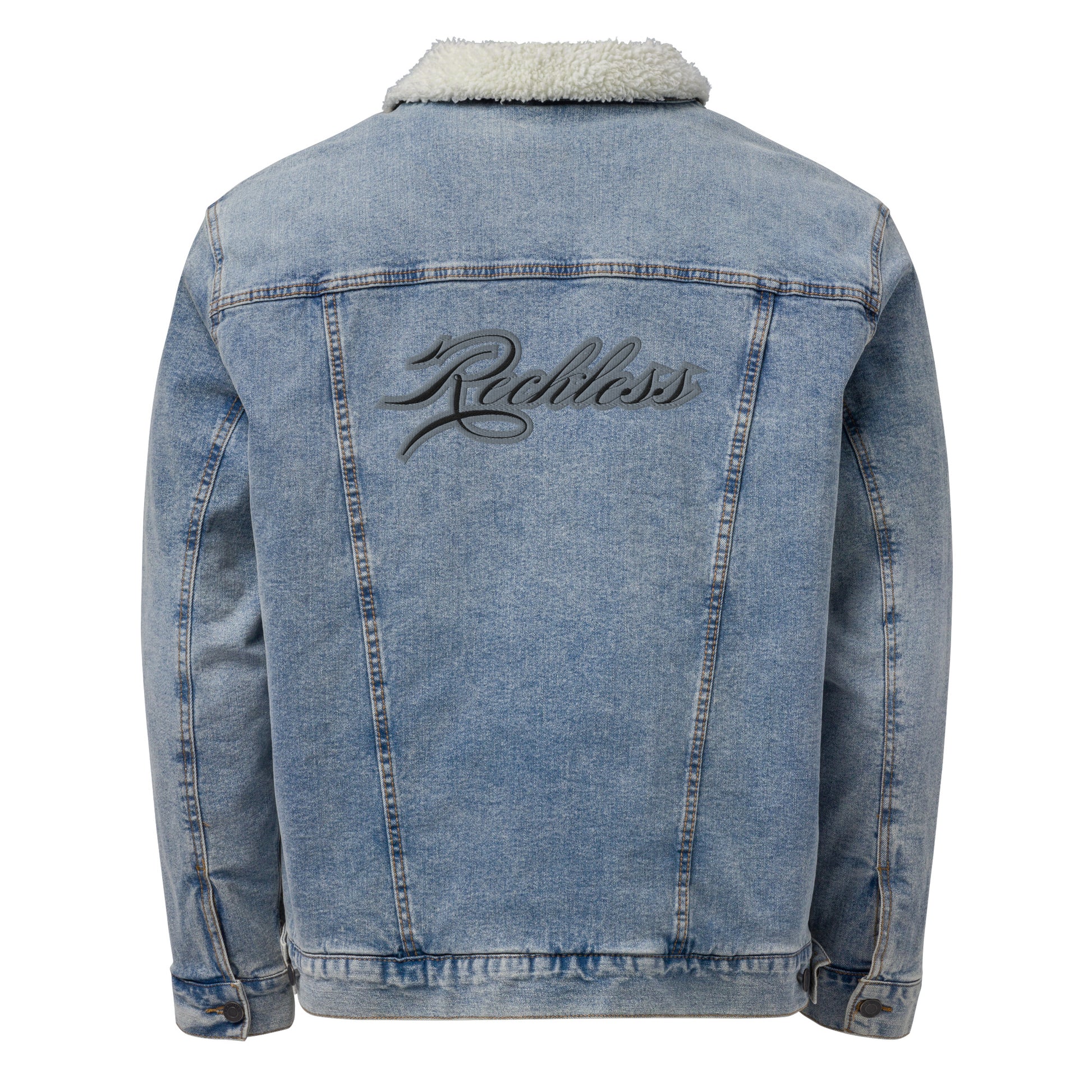 Be it the 90s or mid 2000s—a classic denim jacket never goes out of style, and now you don’t have to wait for the summer to roll around to wear one!

The Outlaw Denim Jacket – “Reckless” Edition by FreelivdMafiia brings heavy-duty attitude to cold-weather days. And also summer nights.

This jacket is lined with wool-like sherpa fabric that’s comfortable to wear and will keep you warm and snug. The lining is made of 100% recycled materials, including plastic bottles.