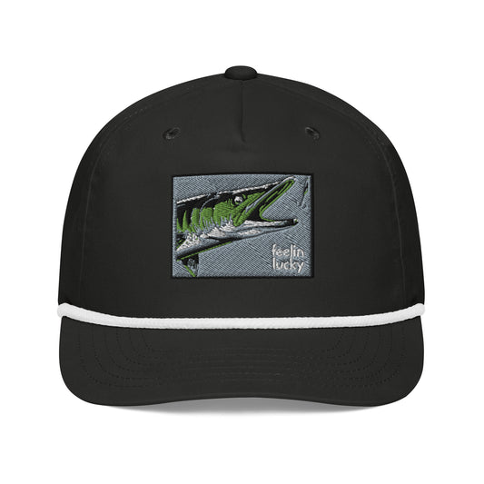 Sometimes it’s skill, sometimes it’s luck — but you show up either way.

The Feelin’ Lucky Rope Cap is all about throwing the line with confidence. Featuring a clean fish design and bold Feelin’ Lucky embroidery, it’s the perfect cap for anglers who don’t play it safe.

With its structured fit, rope detail, and snapback closure, this cap blends vintage fishing style with modern streetwear energy.

Featuring a structured fit, rope detail, and adjustable snapback, it’s perfect for any outing. And FISHING!