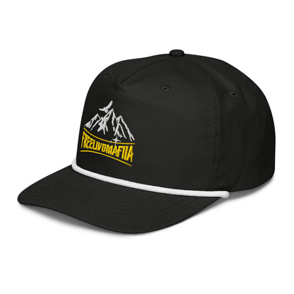 Stay bold in the wild. Retro-style rope cap with mountain graphic and FreelivdMafiia logo — the new wave of street-meets-outdoor gear. STAY RECKLESS!

Whether you’re hiking trails, casting lines, or just living free, this cap’s got you covered.