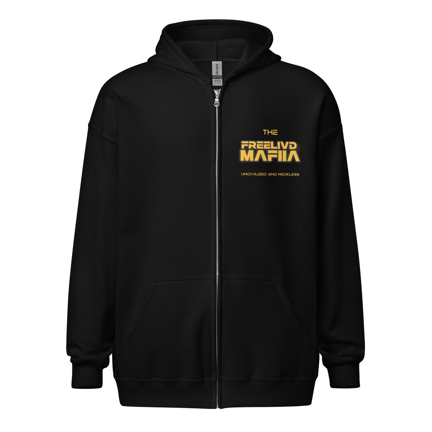 Say less. Fish more.

The “Shut Up and Reel” Zip Hoodie by FreelivdMafiia is made for the anglers and outlaws who know talk doesn’t catch fish — action does. With a bold fish graphic and unapologetic quote across the chest, this black tee is perfect for long days on the water or off-grid weekends with the crew.

Made from soft, durable fabric with a relaxed unisex fit, it’s the kind of shirt that works just as well on the boat as it does behind the wheel of a truck.